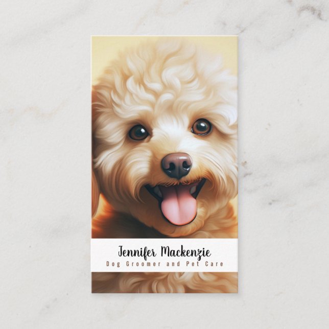 Tarjeta De Visita Cuidados de mascotas (Anverso)