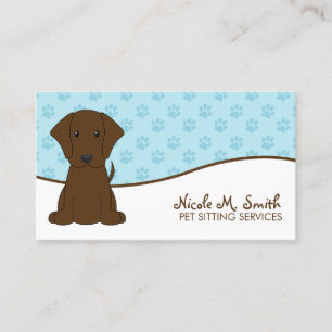 Tarjeta De Visita Cuidados de mascotas para Personalizado de cachorr