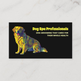 Tarjeta De Visita Cuidados de perro Grooming Black QR