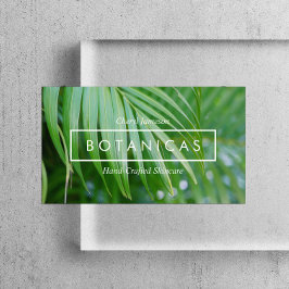 Tarjeta De Visita Cuidados de piel de hojas tropicales orgánicas, Sp
