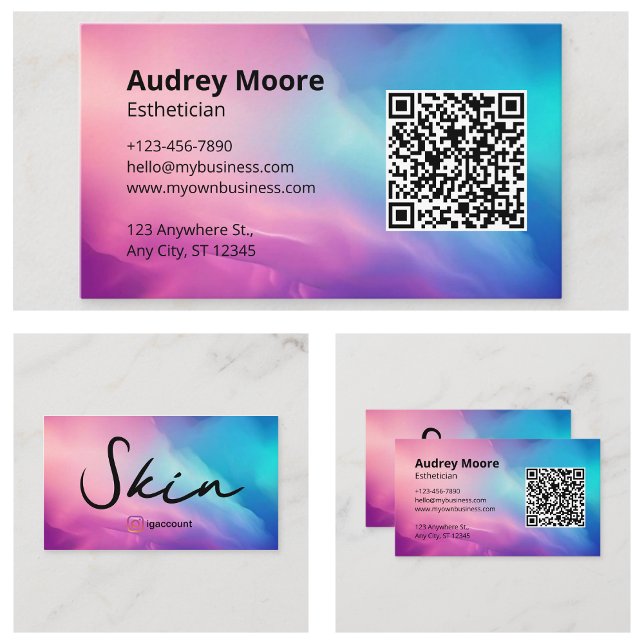 Tarjeta De Visita Cuidados de piel y esteticista de maquillaje (Skincare and Makeup Esthetician Business Card
)