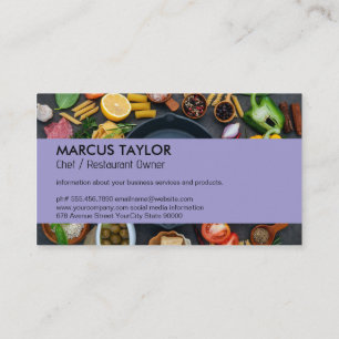 Tarjeta De Visita Cuidados preparados   Restauración   Chef