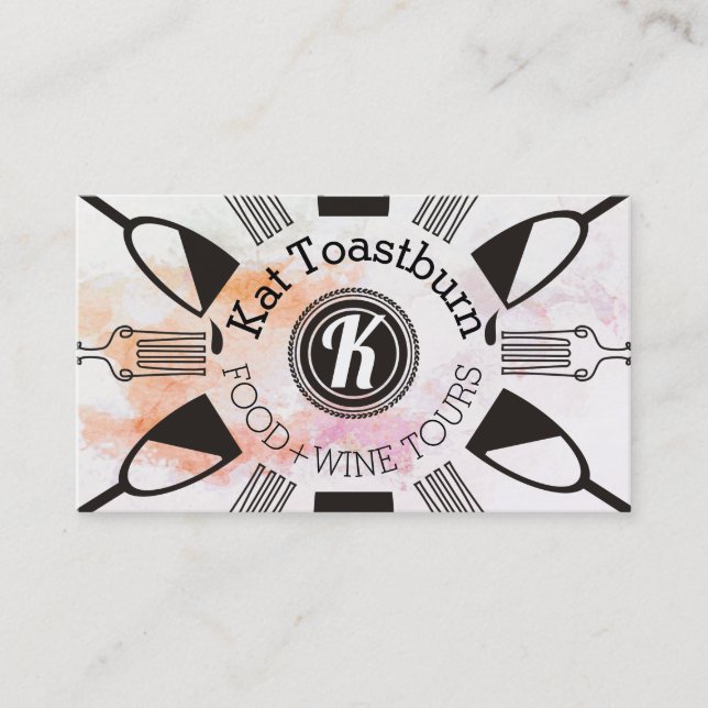 tarjeta de visita culinaria de abastecimiento de (Anverso)