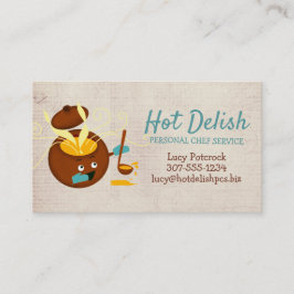 Tarjeta de visita culinaria de la sopa del pote