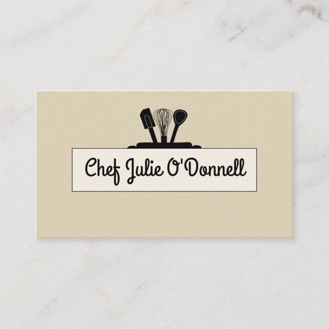 Tarjeta de visita culinaria del chef (Anverso)