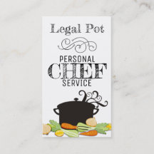 tarjeta de visita culinaria del cocinero de las
