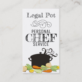 tarjeta de visita culinaria del cocinero de las
