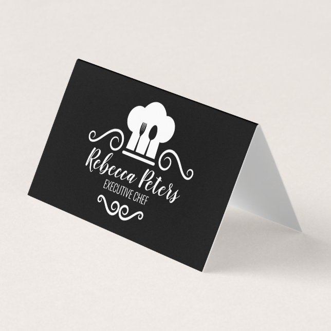 Tarjeta De Visita Culinario | Gorro de chef (Anverso)