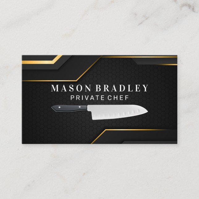 Tarjeta De Visita Culinario | Kitchen Knife | Cocina (Anverso)