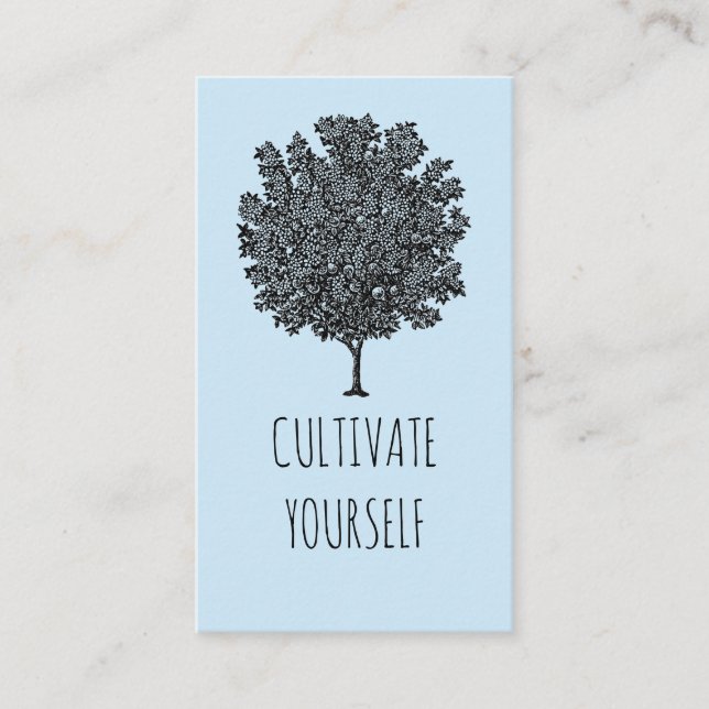 Tarjeta De Visita Cultivate tu propio árbol de frutas floreciente Pa (Anverso)