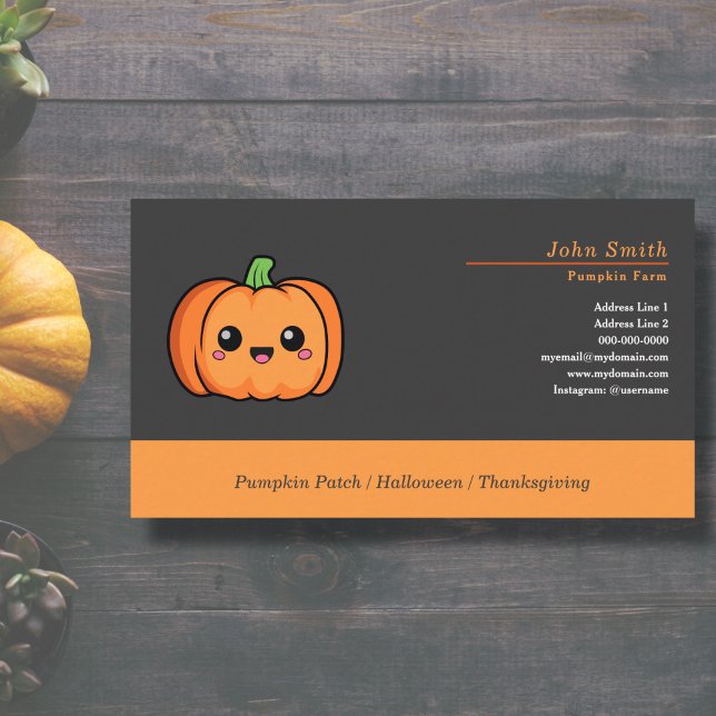 Tarjeta de visita Cumpkin (Cute Pumpkin Business Card)
