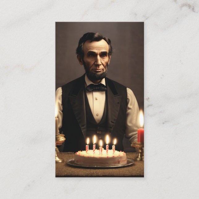 Tarjeta De Visita cumpleaños de abraham lincolns (Anverso)
