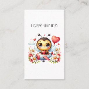 Tarjeta De Visita Cumpleaños de piloto abeja