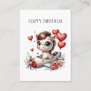 Tarjeta De Visita Cumpleaños de Pony Pilot