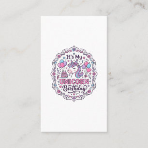Tarjeta De Visita Cumpleaños de Unicornio Reina de la Tierra de Unic