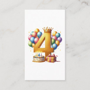 Tarjeta De Visita Cumpleaños dorado 4