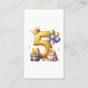 Tarjeta De Visita Cumpleaños dorado 5