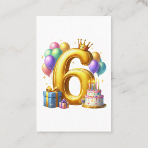 Tarjeta De Visita Cumpleaños dorado 6