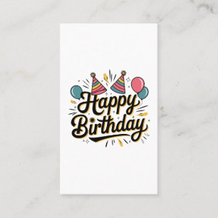 Tarjeta De Visita Cumpleaños Feliz Festivo