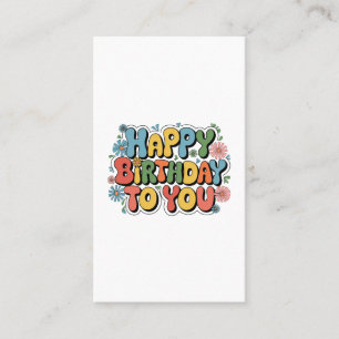 Tarjeta De Visita Cumpleaños floral genial