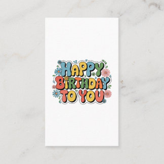 Tarjeta De Visita Cumpleaños floral genial