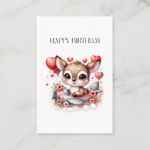 Tarjeta De Visita Cumpleaños piloto ciervo