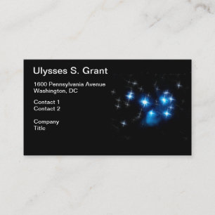Tarjeta De Visita Cúmulo de estrellas del azul de Pleiades