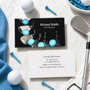 Tarjeta De Visita Cuña de arena para profesional de golf con pelotas