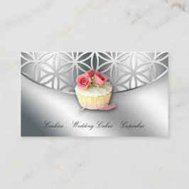 Tarjeta De Visita Cupakes Business Card Bakery Flor de vida Guay