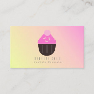 Tarjeta De Visita Cupcake Ombre Hornear Decorador de Pasteles Sprink