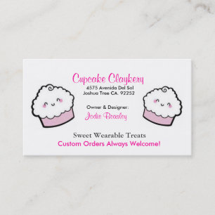 Tarjeta De Visita Cupcakes-1, Cupcakes-2, magdalena Claykery, 4575