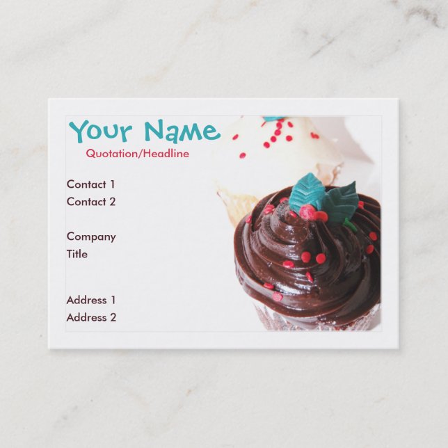 Tarjeta De Visita Cupcakes BiG Business Card (Anverso)