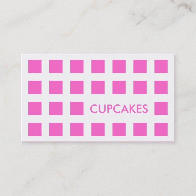 Tarjeta De Visita CUPCAKES (cuadrados mod) (Anverso)