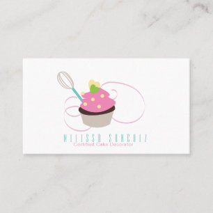 Tarjeta De Visita Cupcakes de Chocolate de Baker Cake Swirl Bakery