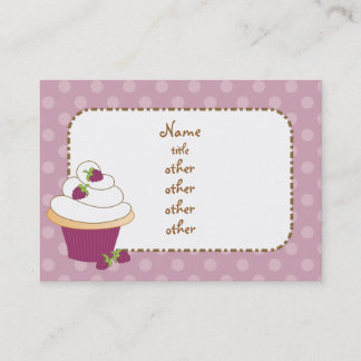 Tarjeta De Visita Cupcakes de frambuesa
