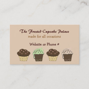 Tarjeta De Visita Cupcakes de Mocha y Chocolate