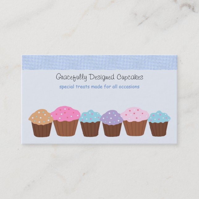 Tarjeta De Visita Cupcakes Decadentes (Anverso)