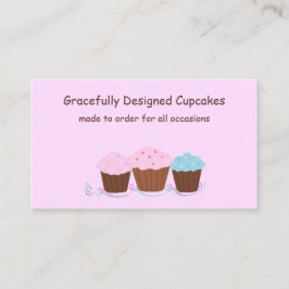 Tarjeta De Visita Cupcakes Diseñados con Gracia