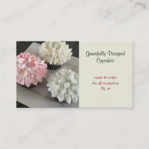 Tarjeta De Visita Cupcakes Diseñados con Gracia