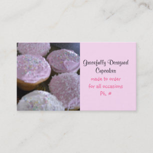 Tarjeta De Visita Cupcakes Diseñados con Gracia