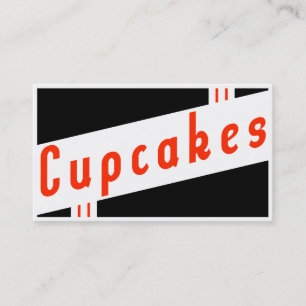 Tarjeta De Visita cupcakes retro