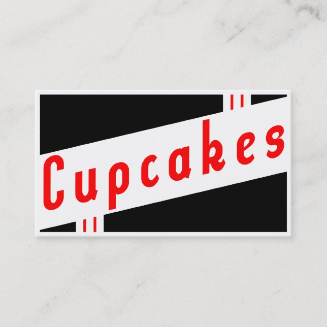 Tarjeta De Visita cupcakes retro (Anverso)