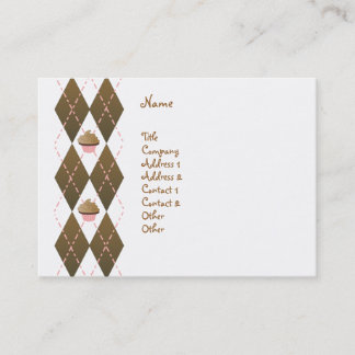 Tarjeta De Visita Cupcakes y Argyle