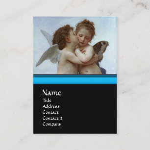 Tarjeta De Visita Cupid y psique como zafiro del MONOGRAMA de los