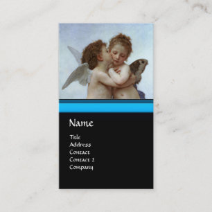 Tarjeta De Visita Cupido y psiquis como niños/Angels primer beso