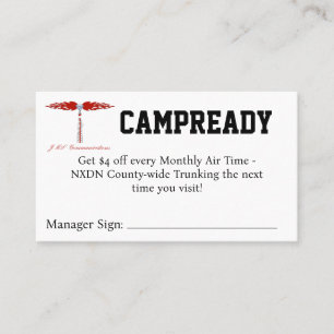 Tarjeta De Visita Cupón de CAMPREADY