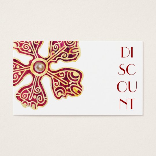 Tarjeta De Visita Cupón elegante del descuento