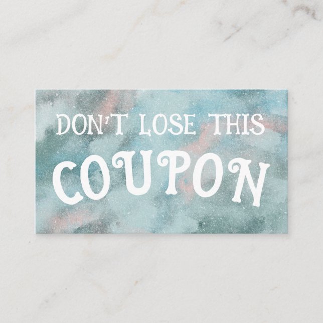 Tarjeta De Visita Cupones de recompensa para niños (Anverso)