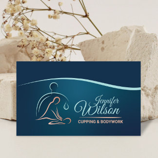 Tarjeta De Visita Cupping Therapist Therapeutic Bodywork Modern