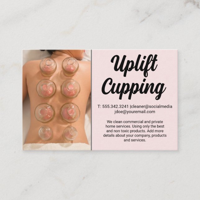 Tarjeta De Visita Cupping Therapy | Holistic Care (Anverso)